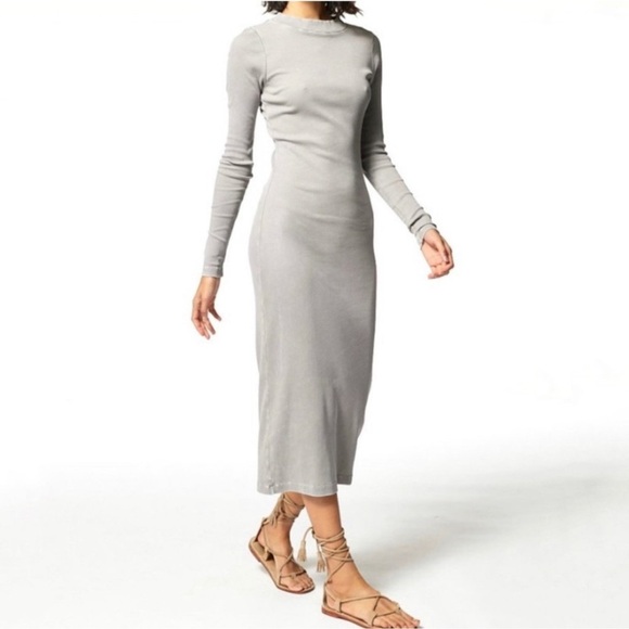 NWT Young Fabulous & Broke Gray Dax Midi Dress Size Small - Picture 1 of 10